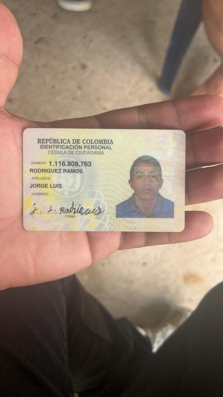 Documento — anverso